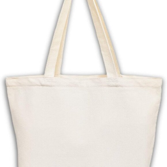 Brand New Canvas Tote Bag 15x15 Off-white Pockets - Picture 1 of 7